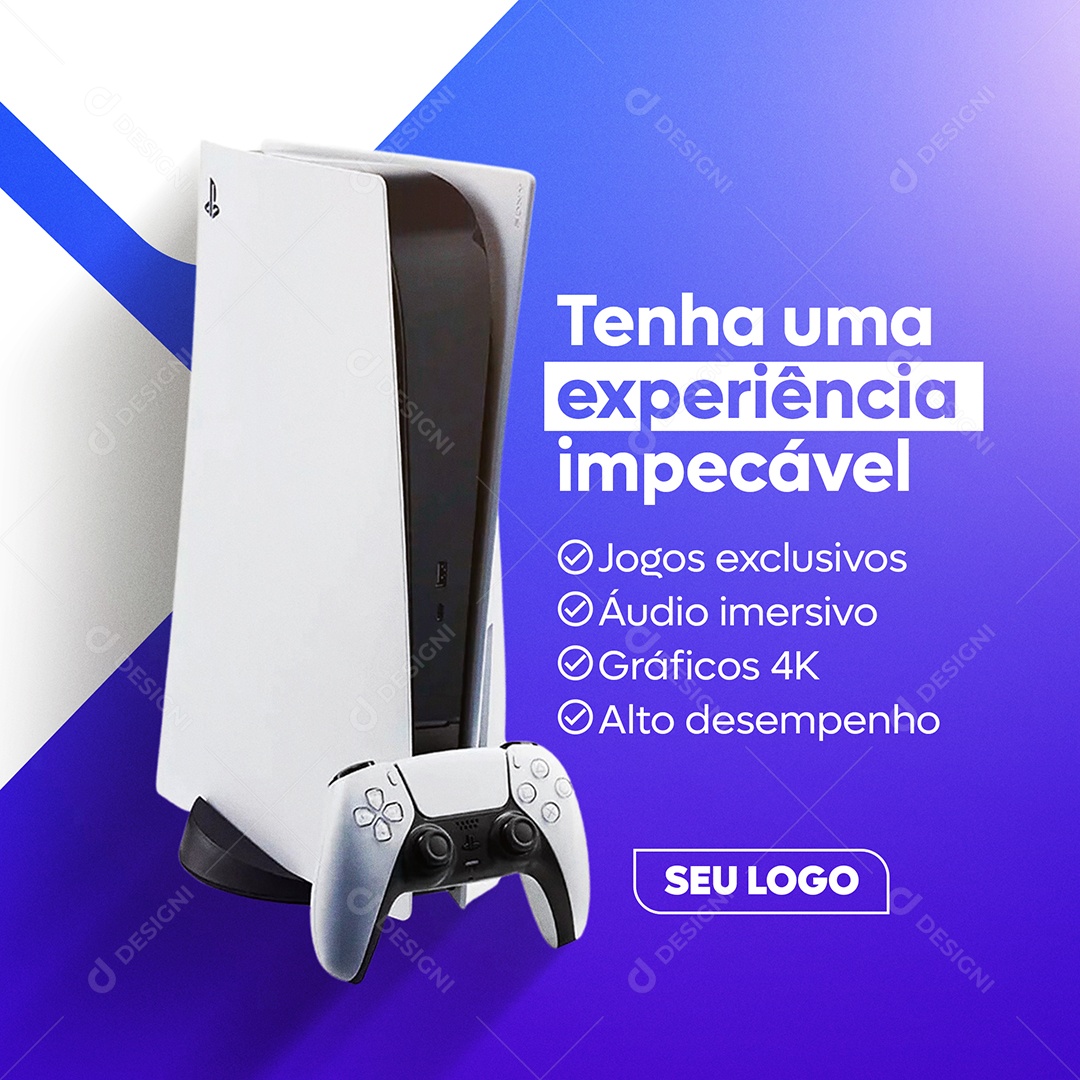 Tenha Uma Experiência Impecável Lojas De Eletrônicos Social Media PSD Editável