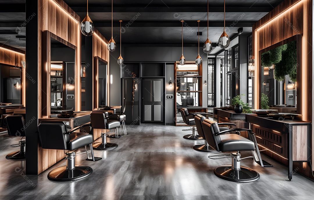 Detalhes da barbearia moderna