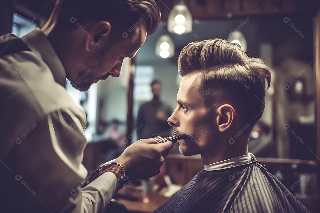 Detalhes do corte de cabelo masculino