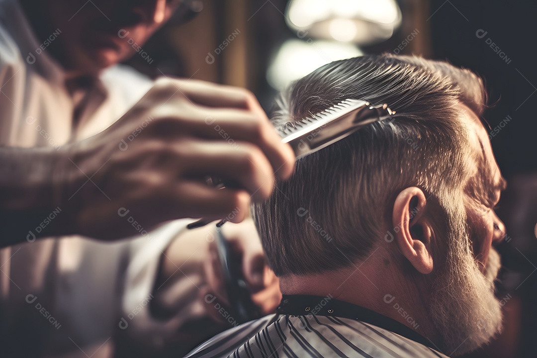 Detalhes do corte de cabelo masculino