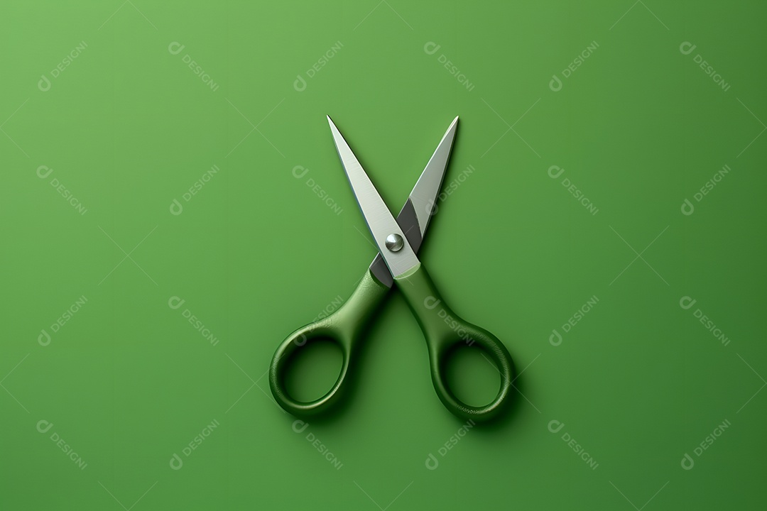 Detalhe da tesoura de corte de cabelo