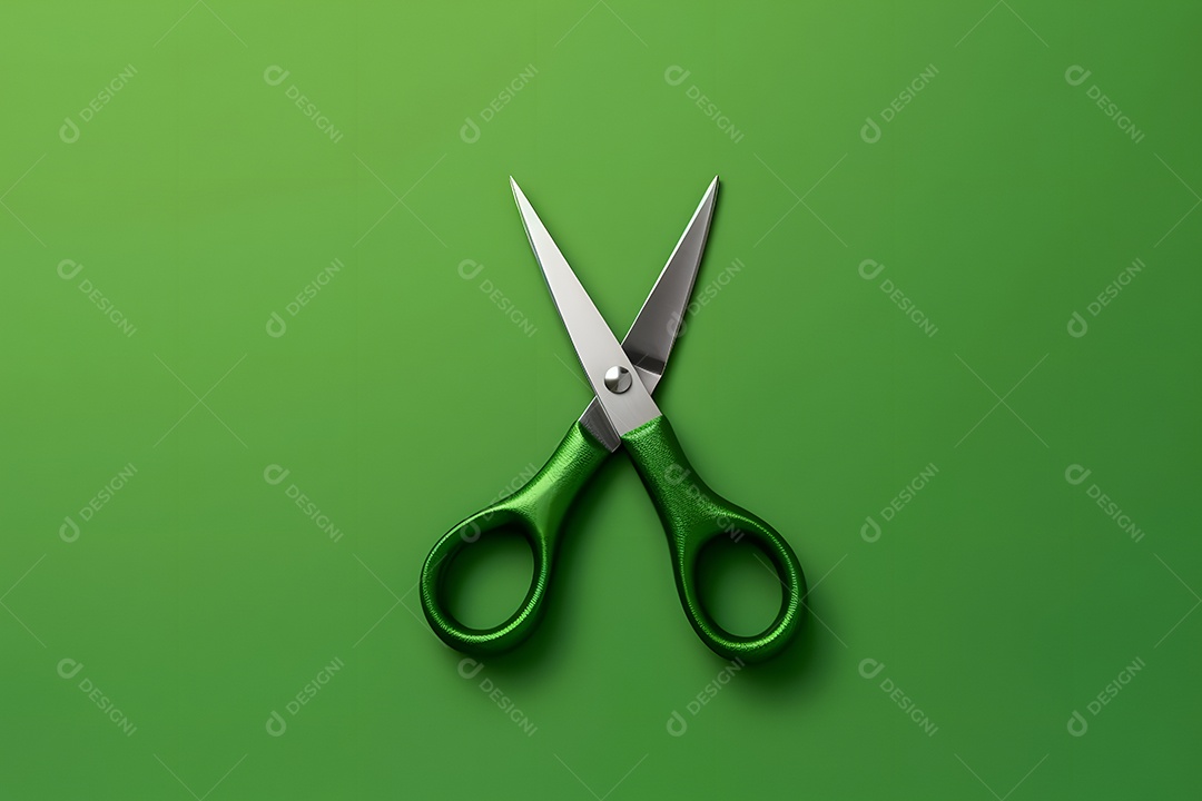 Detalhe da tesoura de corte de cabelo