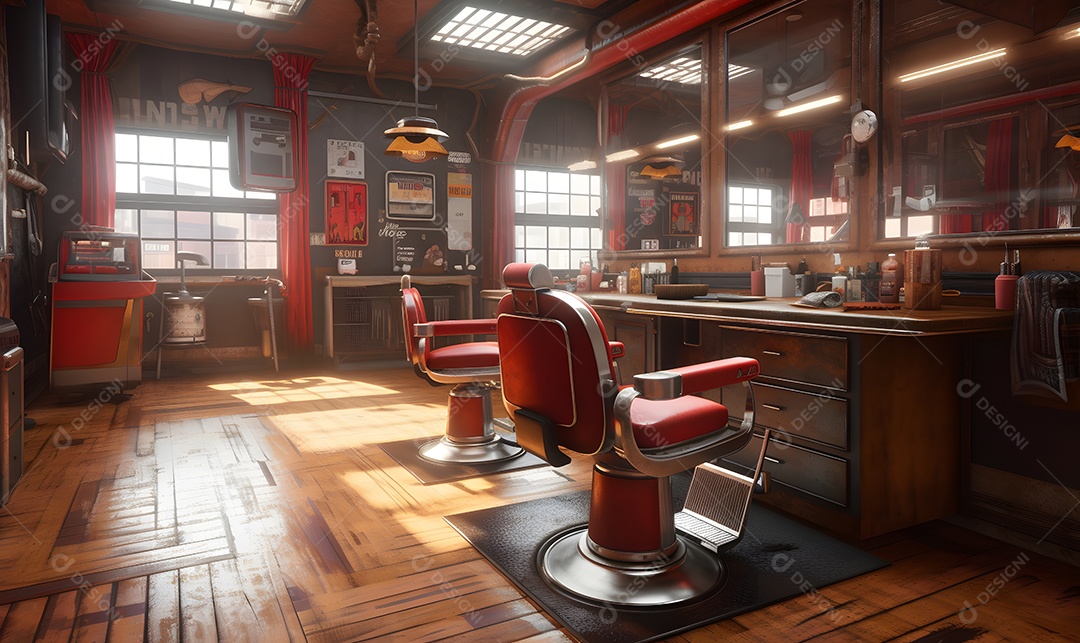 Detalhes da barbearia moderna