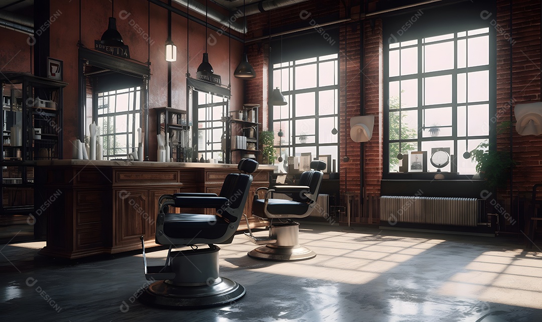 Detalhes da barbearia moderna