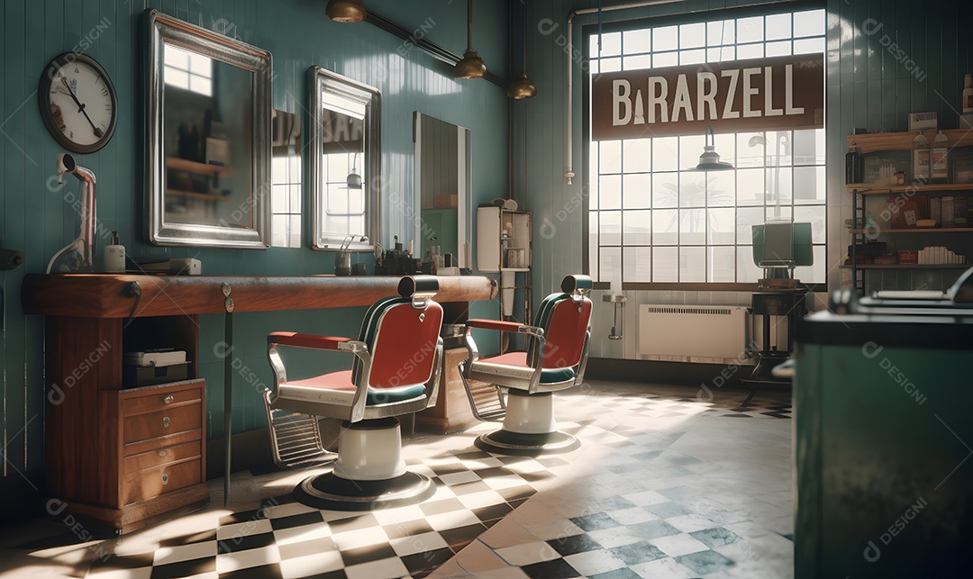 Detalhes da barbearia moderna
