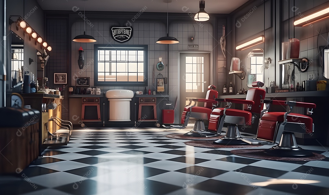 Detalhes da barbearia moderna