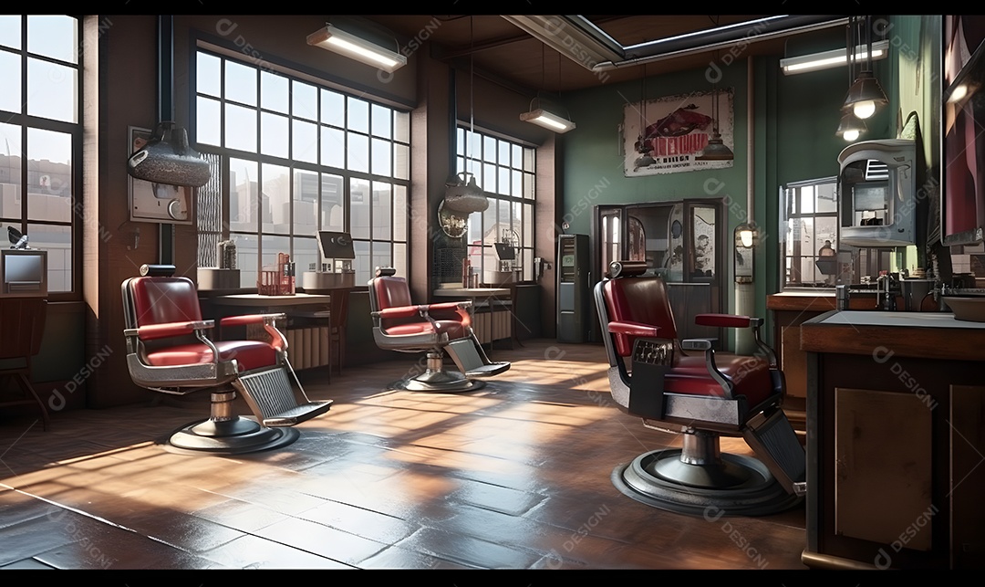 Detalhes da barbearia moderna