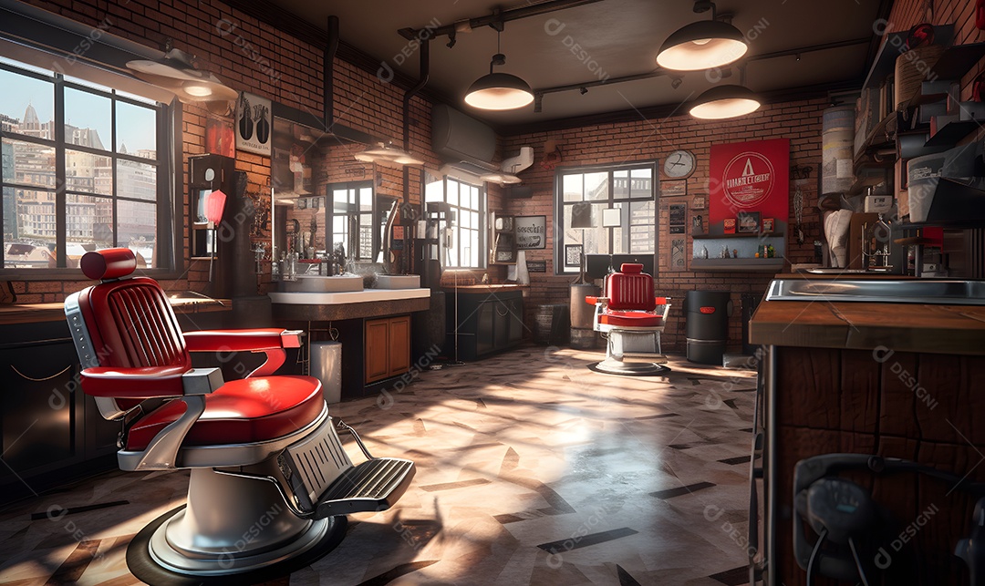 Detalhes da barbearia moderna