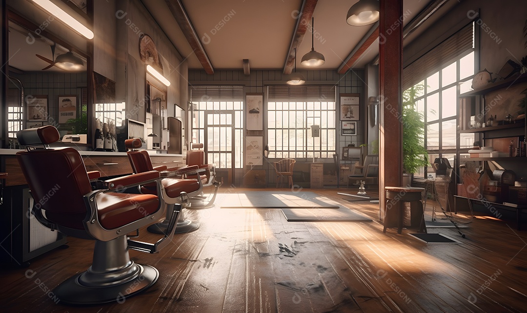 Detalhes da barbearia moderna