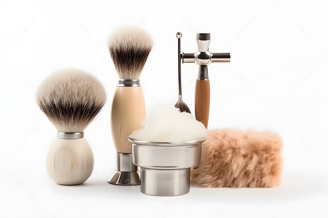 Detalhes de escova de barbear