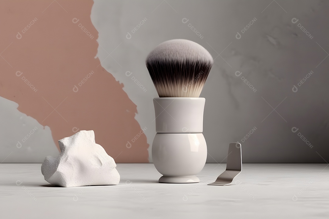 Detalhes de escova de barbear