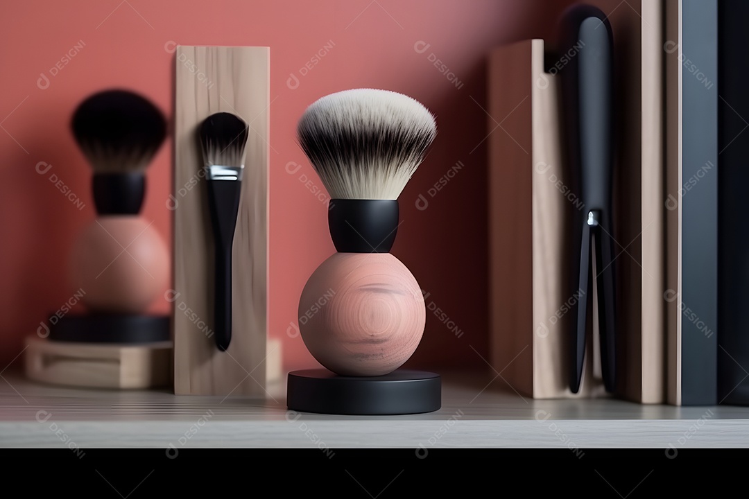 Detalhes de escova de barbear