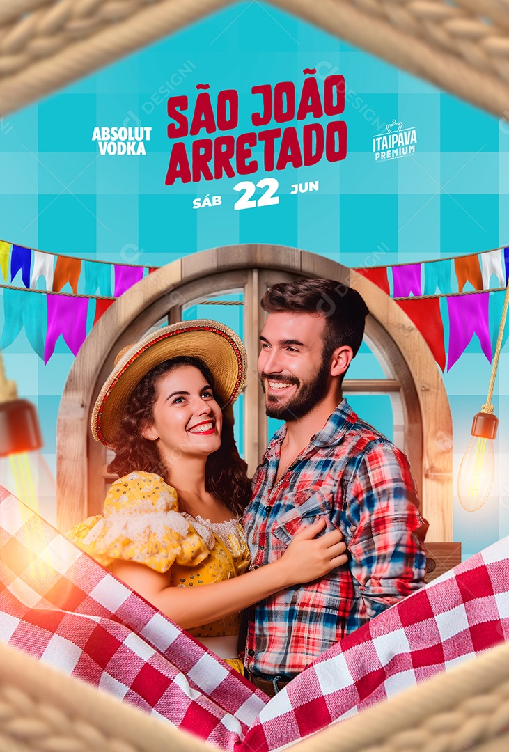 São João Arretado Flyer Social Media PSD Editável