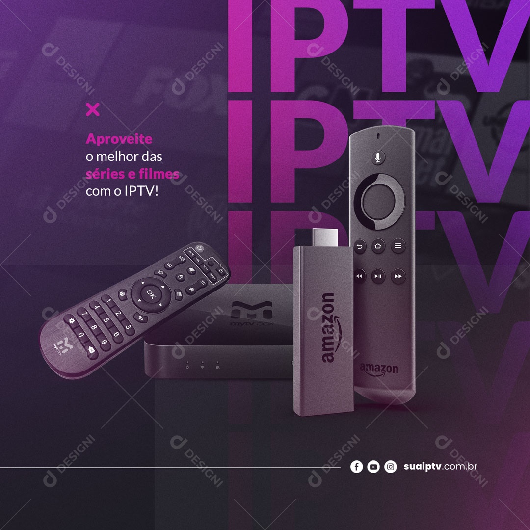 IPTV Social Media PSD Editável