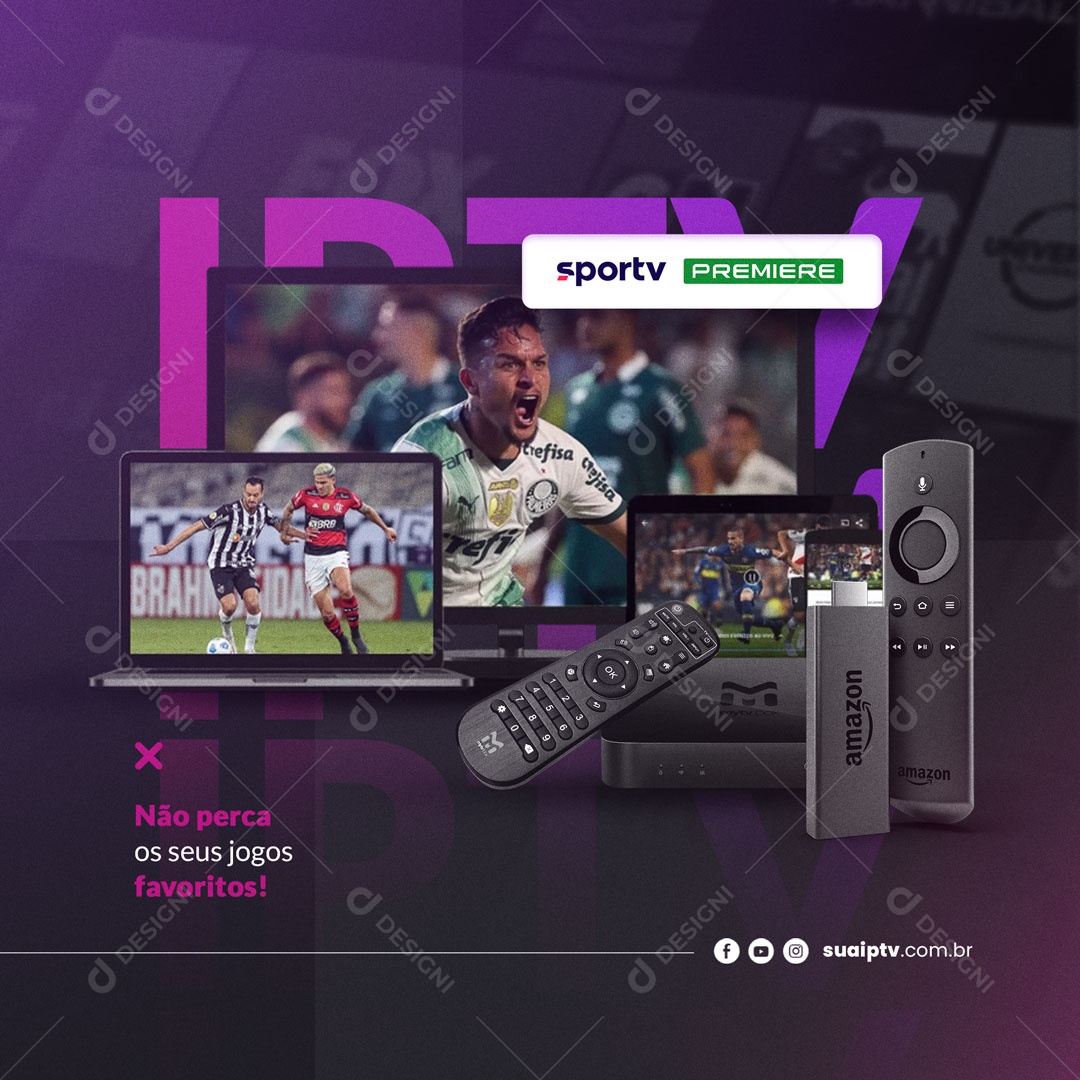 IPTV Social Media PSD Editável