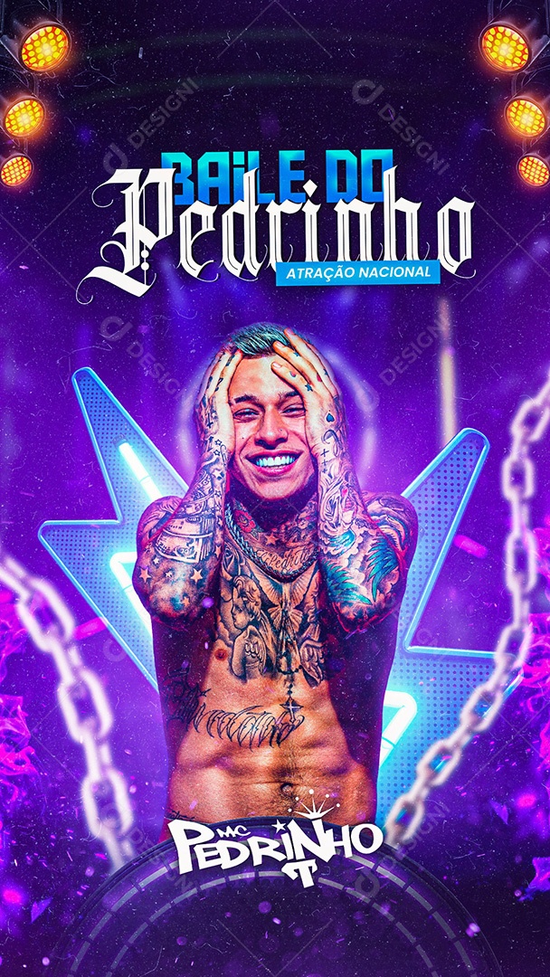 Flyer Baile do Mc Pedrinho Story Social Media PSD Editável