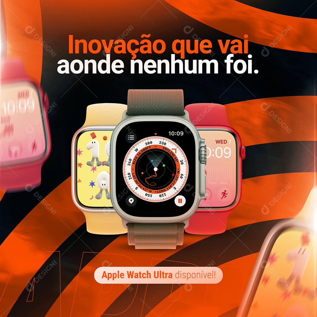Post Feed Apple Smart Watch Inovação Que Vai Aonde Nenhum Foi PSD Editável