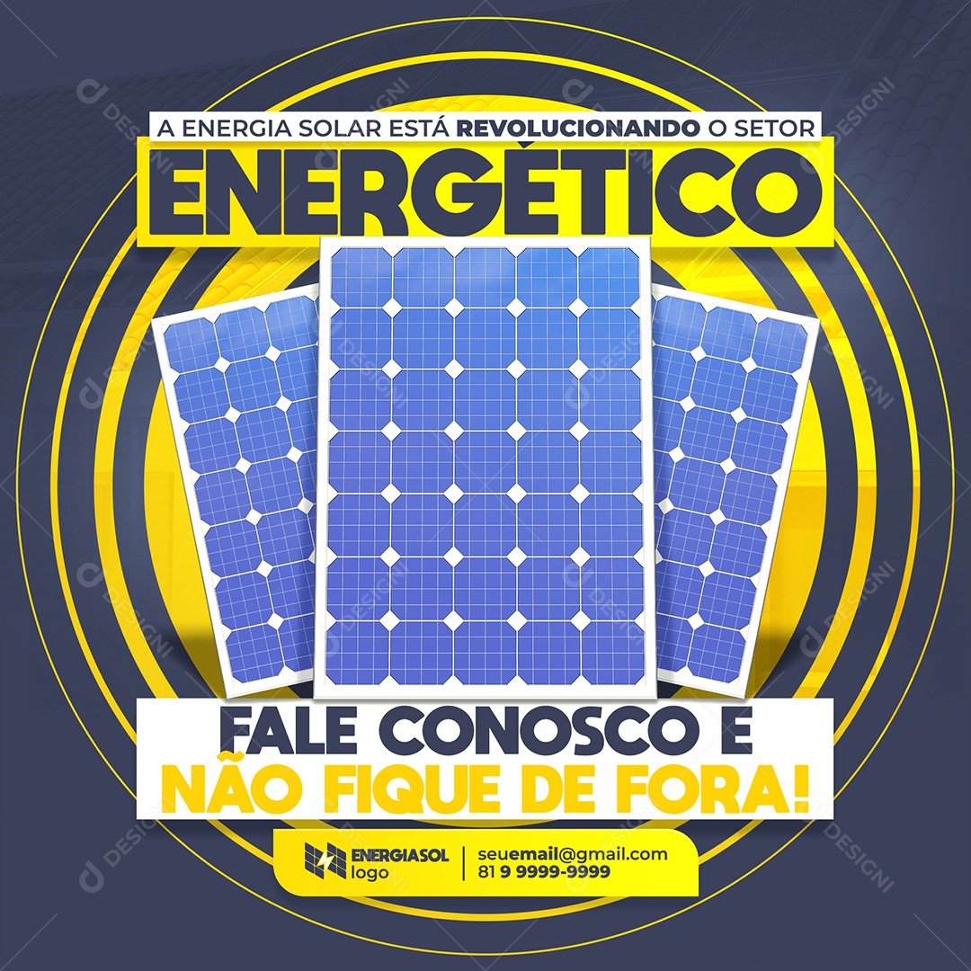 Post Feed Energia Solar A Energia Solar Esta Revolucionando o Setor Energético PSD Editável