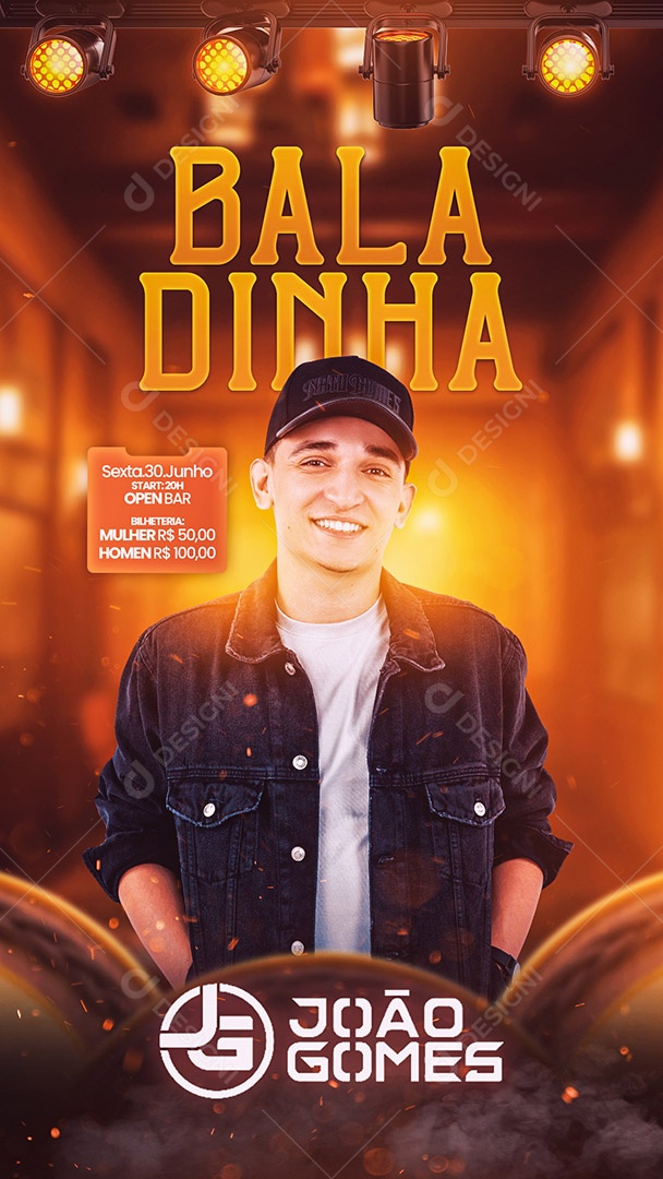 Flyer Baladinha Cantor João Gomes Story Social Media PSD Editável