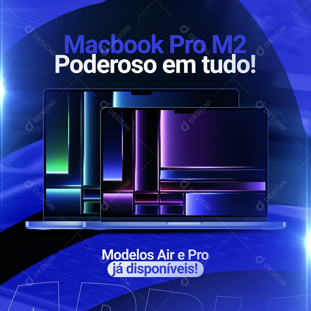 Post Feed Macbook Pro M2 Poderoso Para Tudo Social Media PSD Editável
