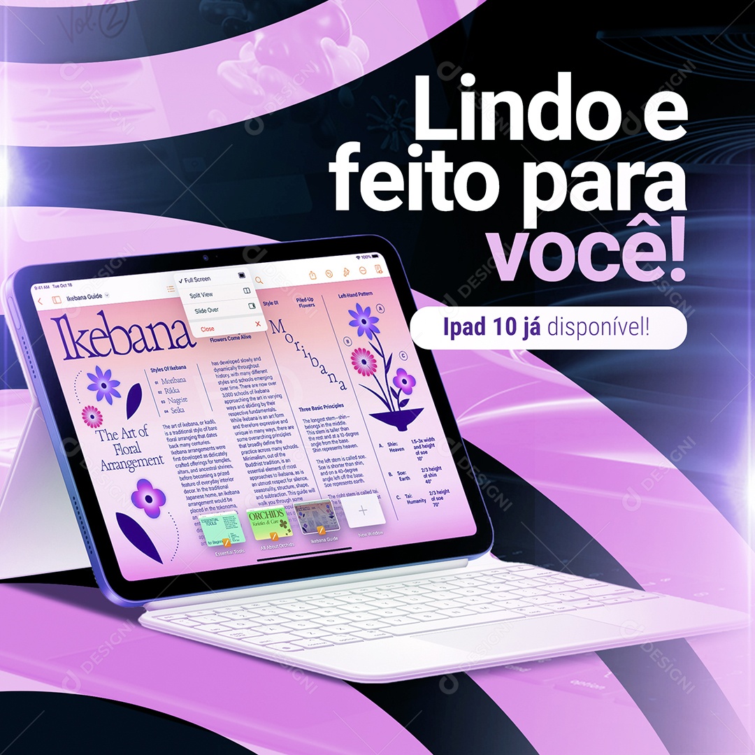 Post Feed Ipad 10 Lindo e Feito Para Você Social Media PSD Editável