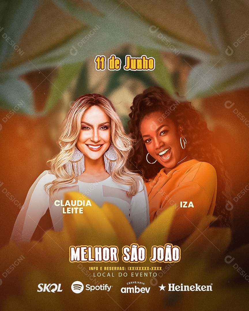 Best Saint John Claudia Leite Iza Social Media PSD Editable Flyer