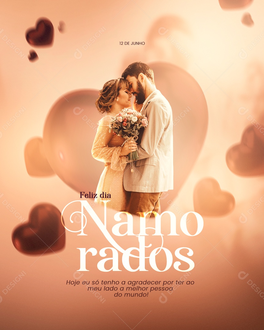 Feed Feliz Dia Dos Namorados Melhor Pessoa Do Mundo Social Media PSD Editável