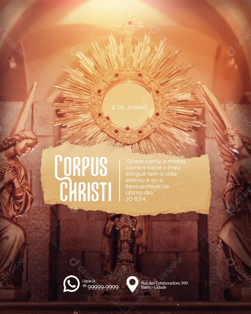 Social Media Feed Corpus Christi 08 De Junho Ultimo Dia PSD Editável