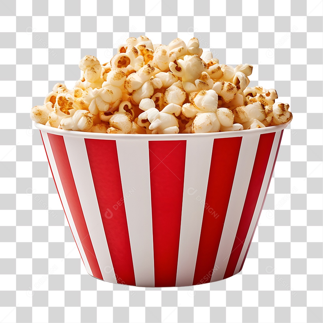 Balde de pipoca PNG Transparente