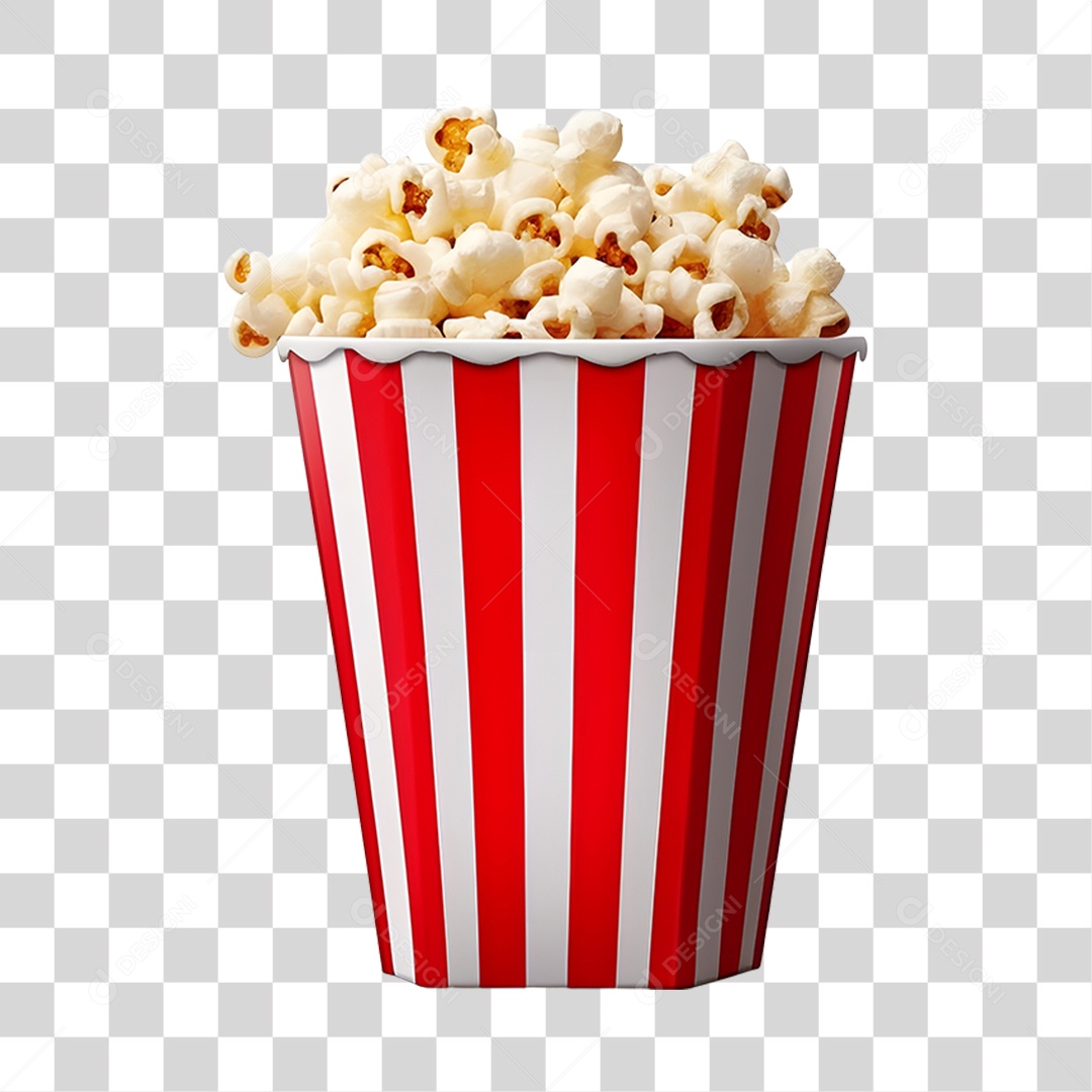 Balde de pipoca PNG Transparente
