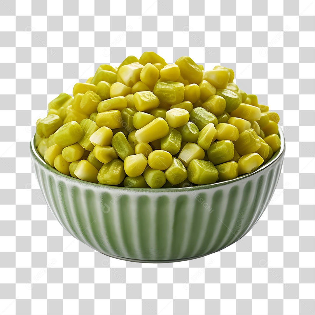 Milho fresco sobre uma tigela PNG Transparente