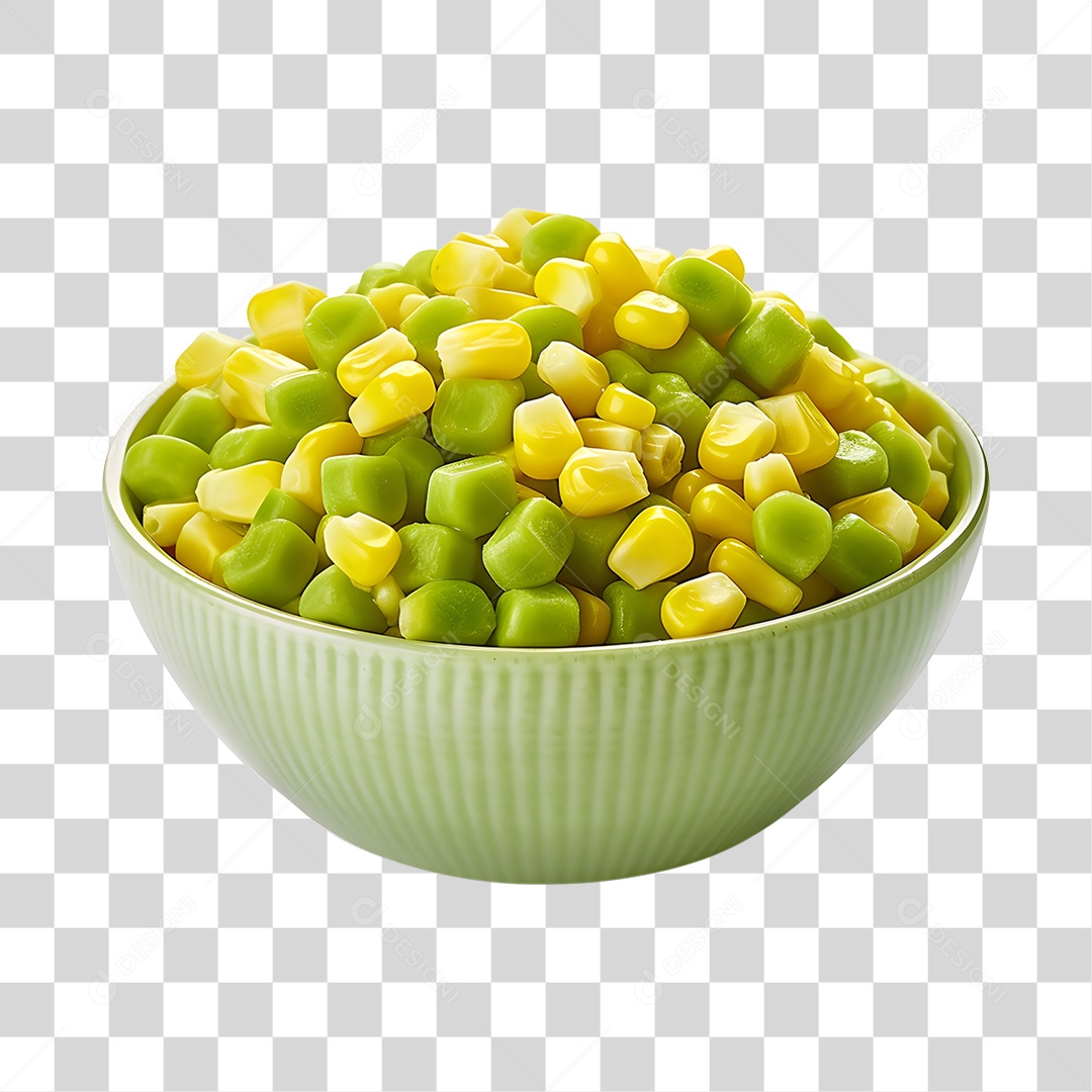Milho fresco sobre uma tigela PNG Transparente