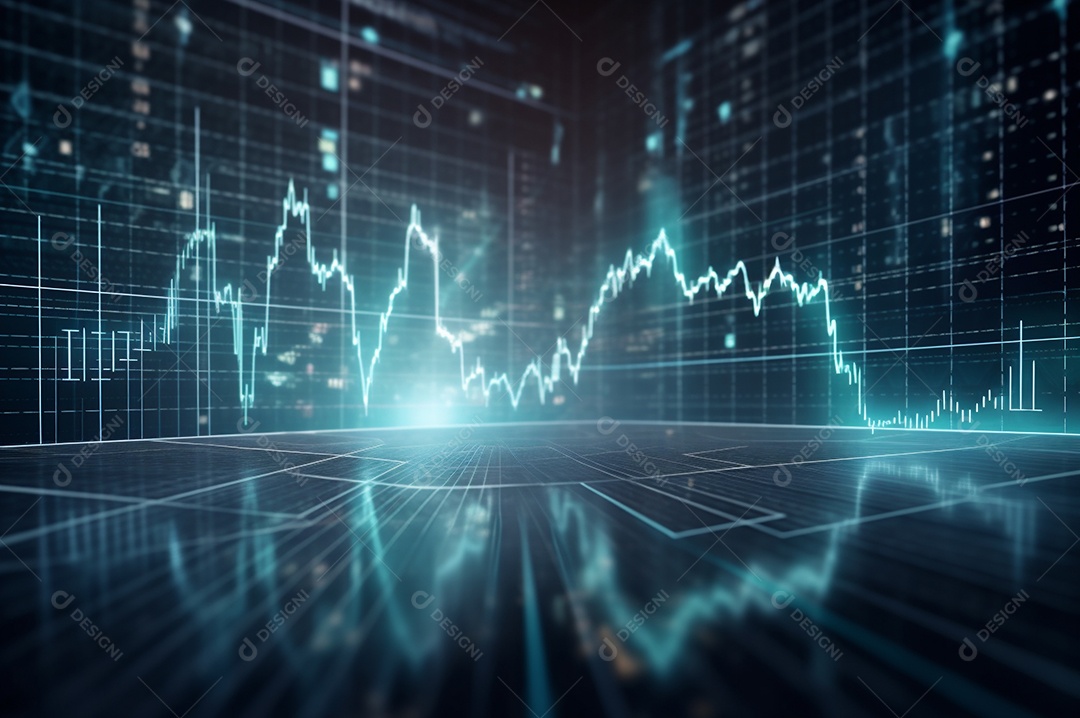 Mercado de ações ou gráfico de negociação