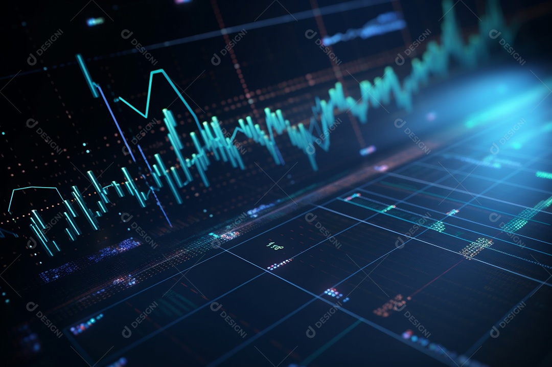 Mercado de ações ou gráfico de negociação