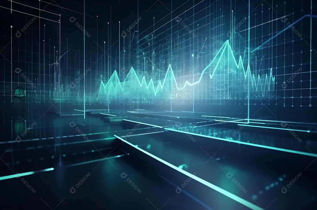 Mercado de ações ou gráfico de negociação