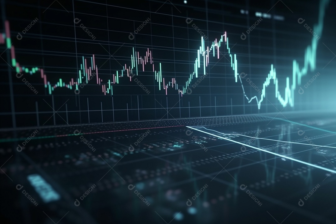 Mercado de ações ou gráfico de negociação