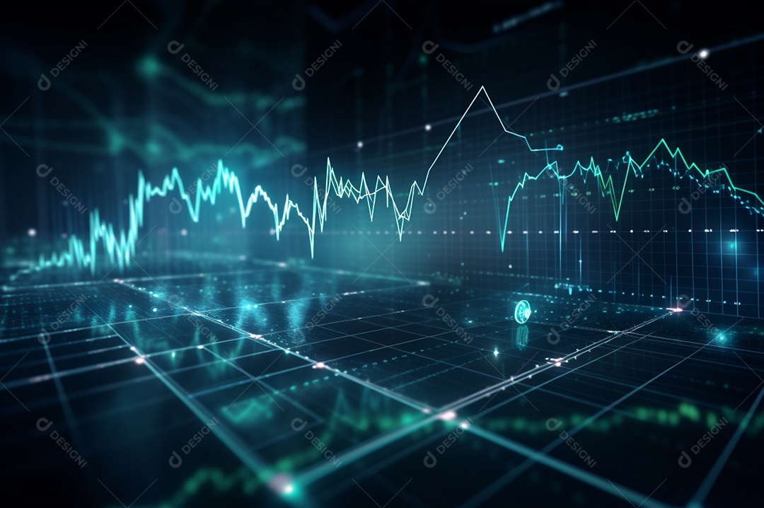 Mercado de ações ou gráfico de negociação