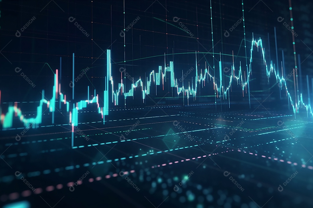 Mercado de ações ou gráfico de negociação