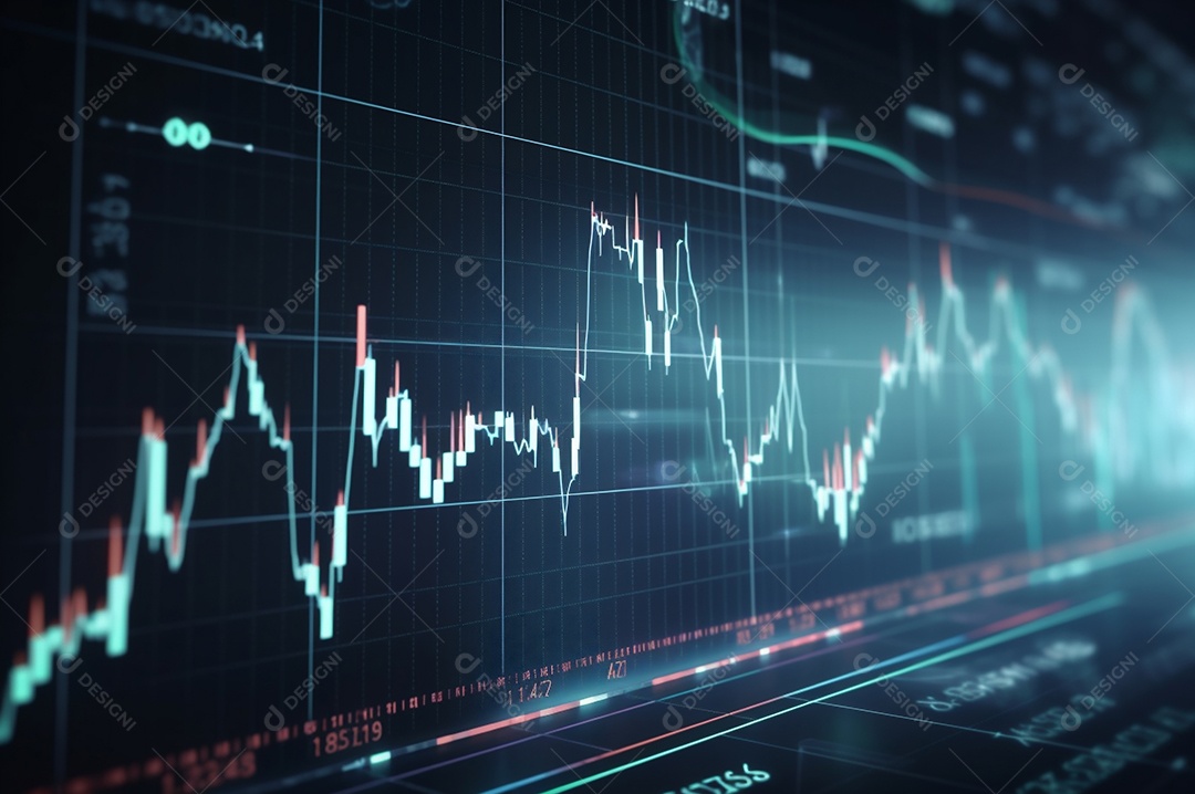 Mercado de ações ou gráfico de negociação