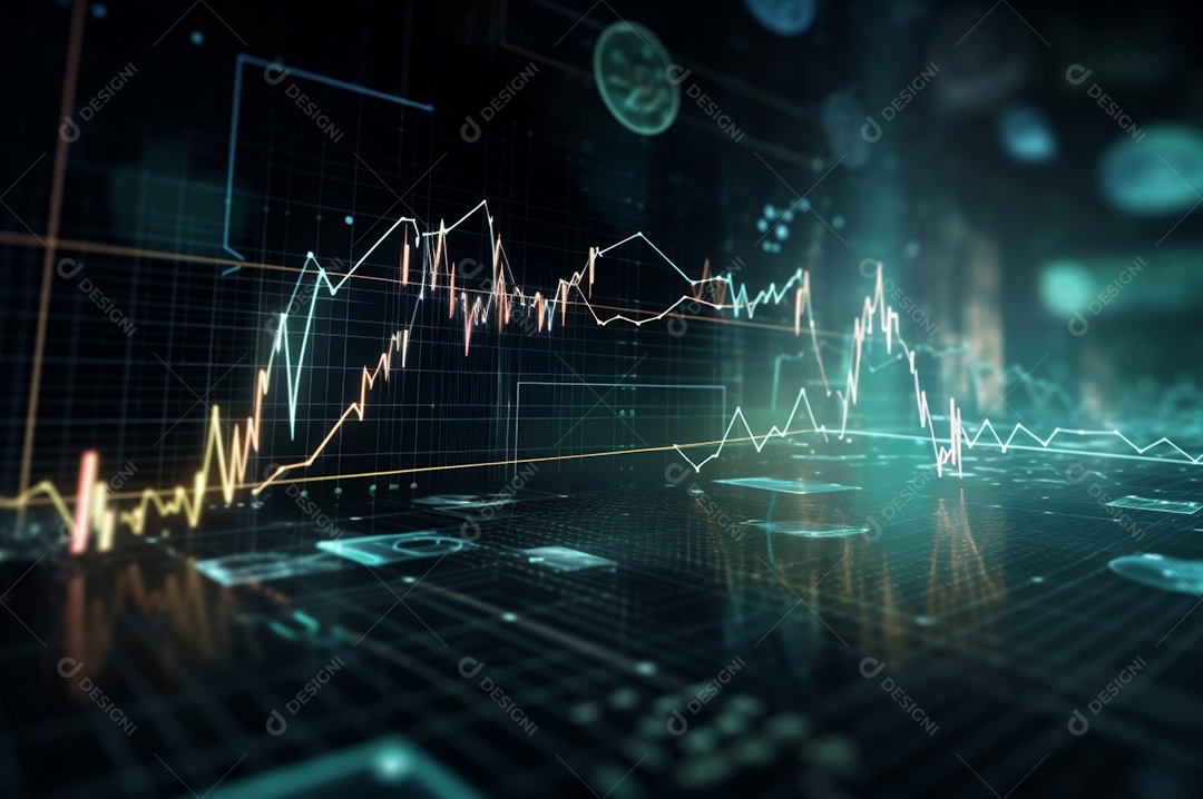 Mercado de ações ou gráfico de negociação