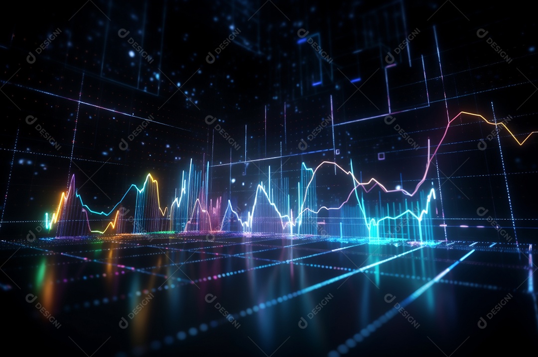 Mercado de ações ou gráfico de negociação