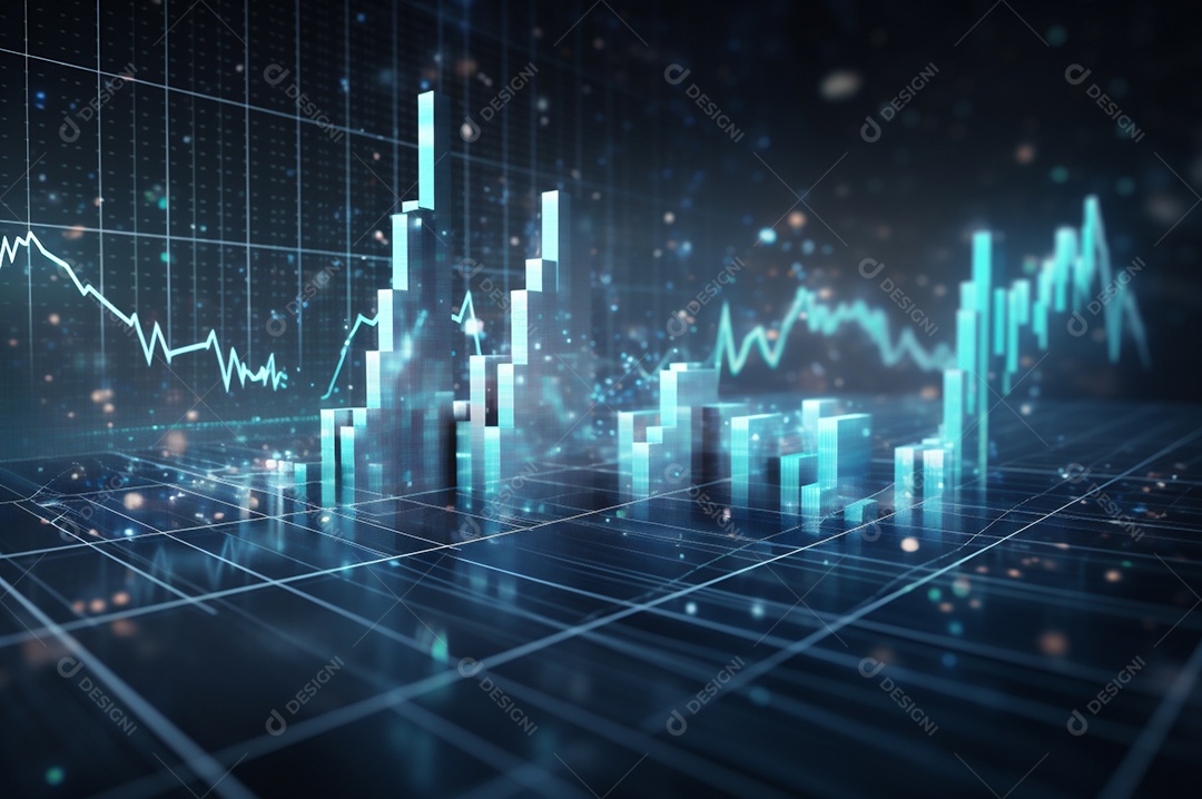 Mercado de ações ou gráfico de negociação