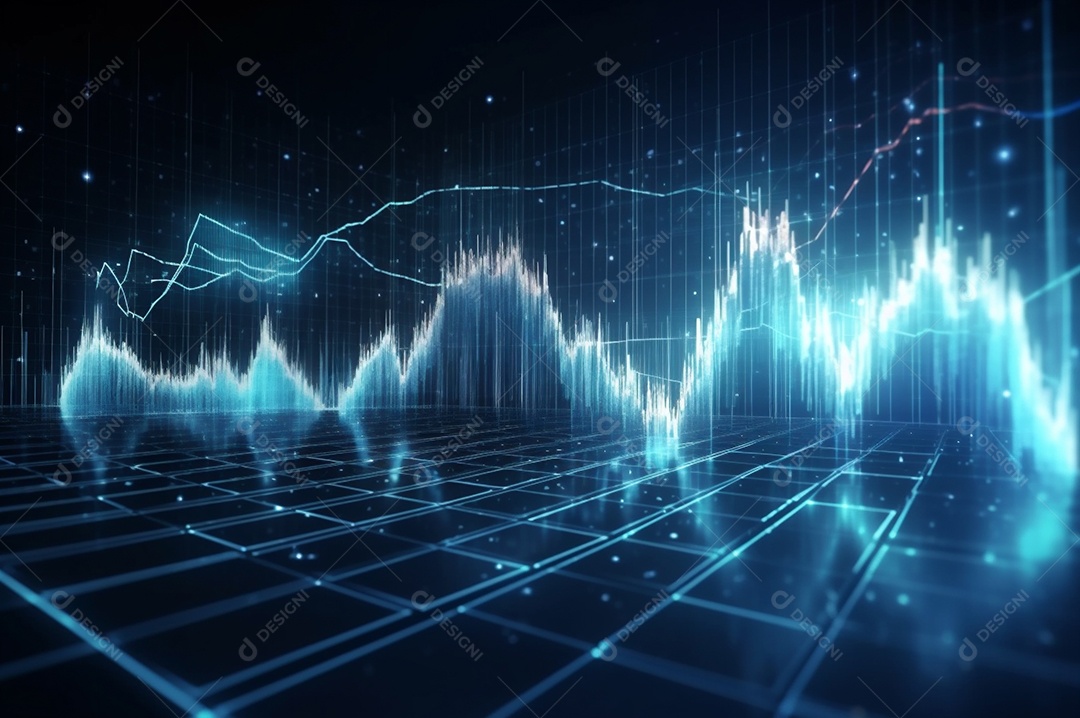 Mercado de ações ou gráfico de negociação