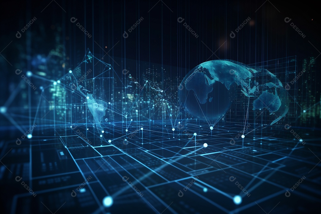 Mercado de ações ou gráfico de negociação
