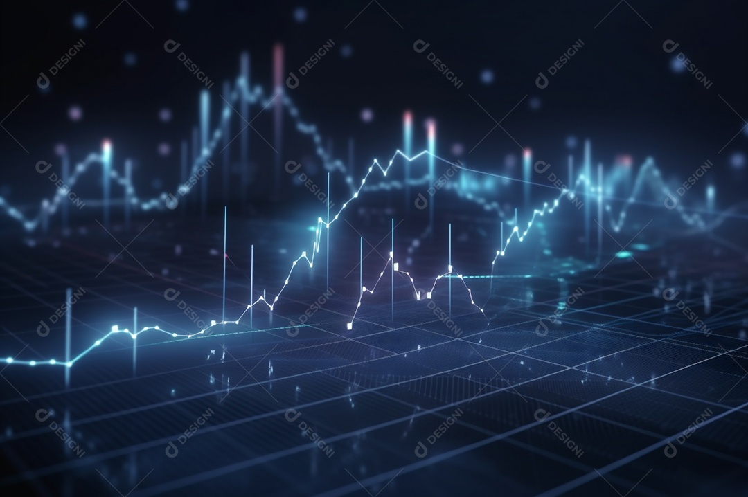 Mercado de ações ou gráfico de negociação