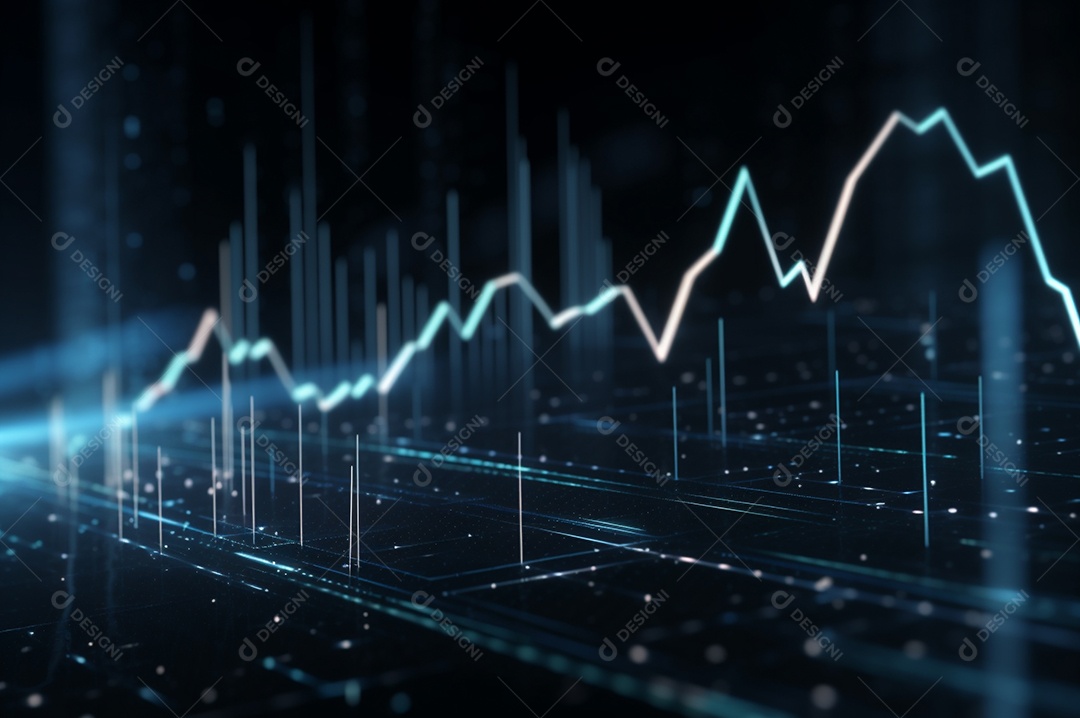 Mercado de ações ou gráfico de negociação