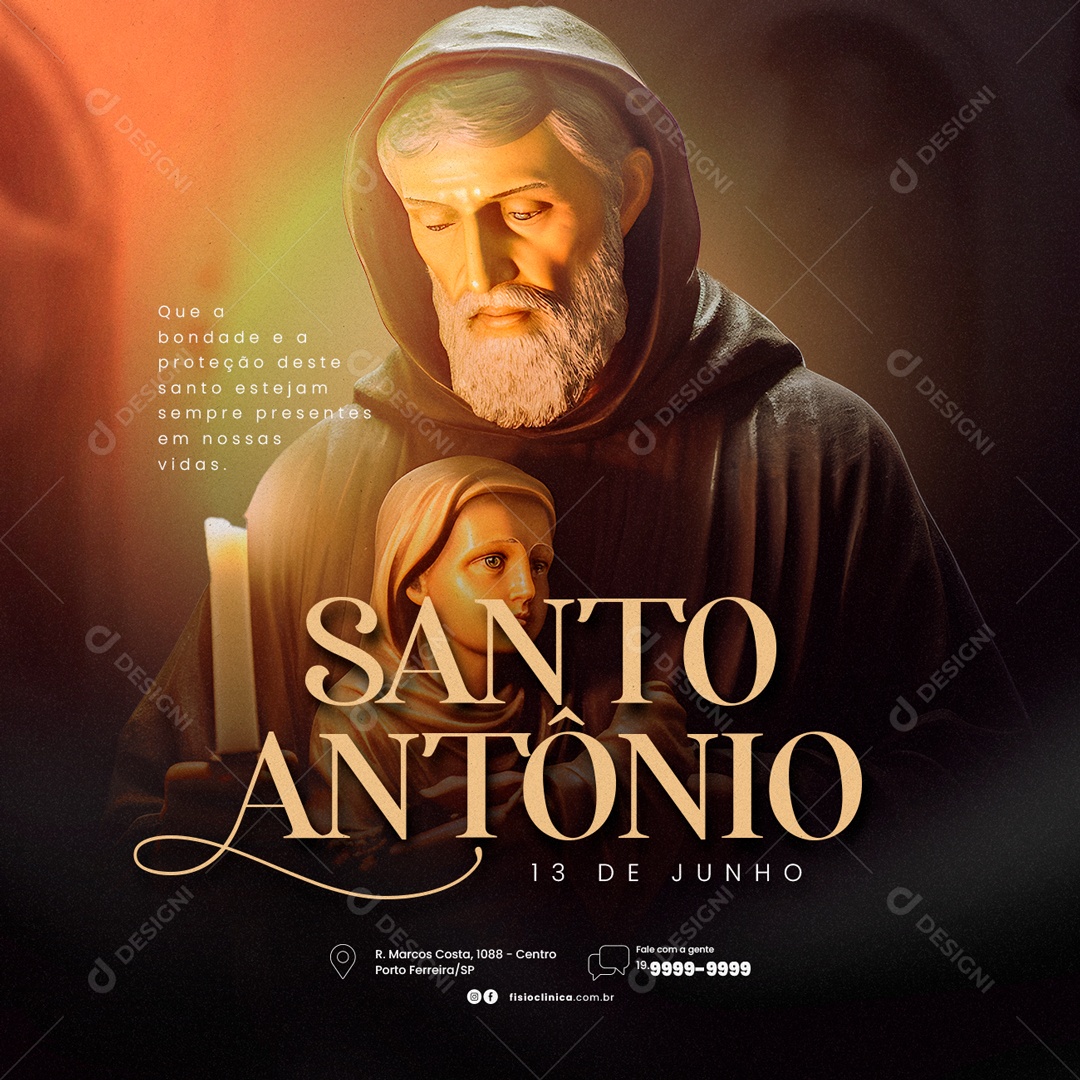 May Kindness and Protection Saint Anthony's Day Social Media PSD Editable