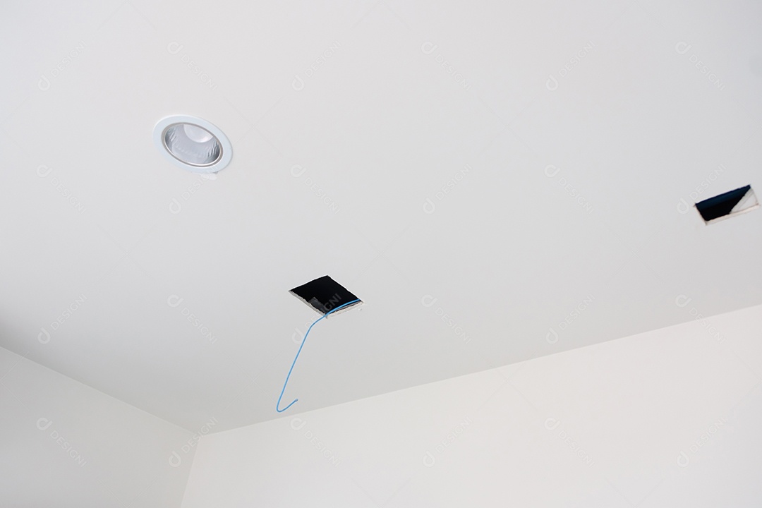 Cabos de instalação de fiação elétrica para soquete.