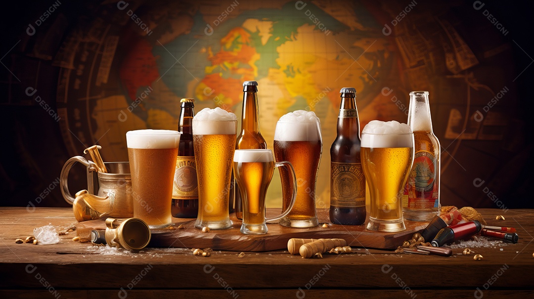 Dia Internacional da Cerveja 4 de agosto Generative AI.