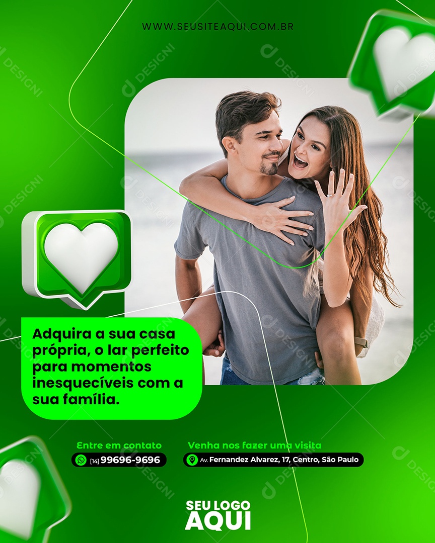 Social Media Adquira a Sua Casa Própria PSD Editável